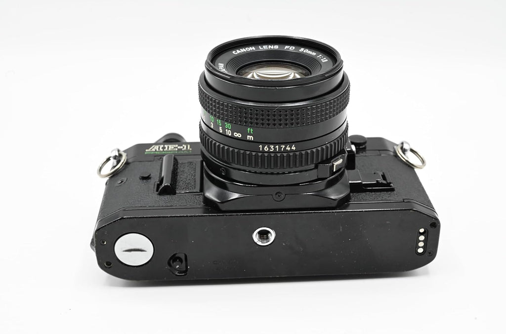 Canon AE-1 Program 35mm SLR Camera with 50mm 1:1.8 Lens (Black) (Renewed)