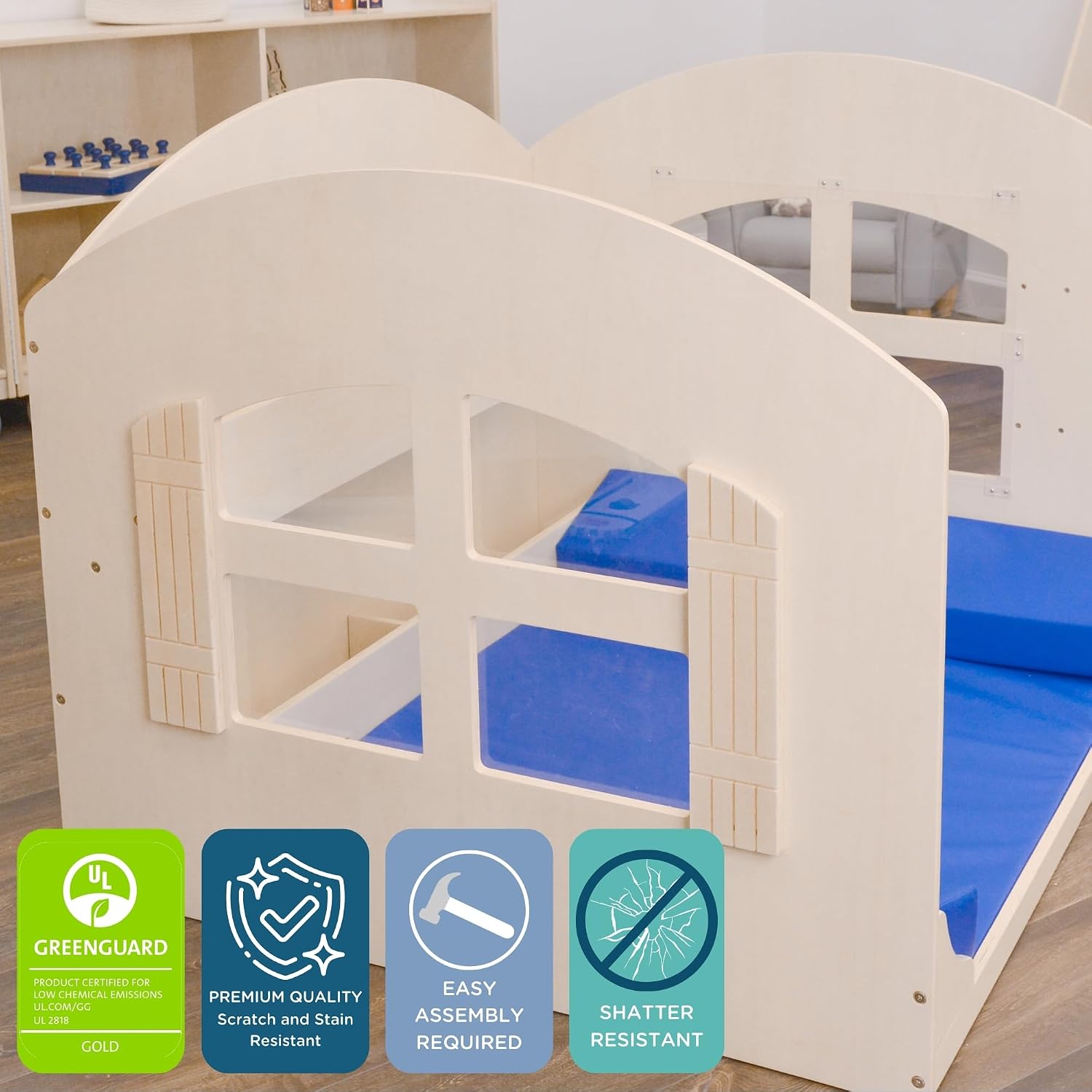 Children's Factory Children's Factory Value Line Reading Nook, Kids Bookshelf, Toddler Bookshelf Reading Nook, Blue