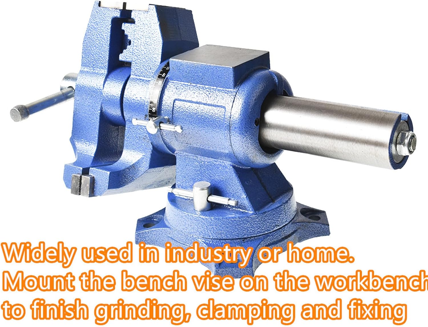 waltyotur Multi-purpose 6 Inch Vise Bench Vise Heavy Duty Multi-Jaw Vise 360-Degree Rotation Clamp on Vise with Swivel Base and Head for Clamping Fixing Equipment Home or Industrial Use