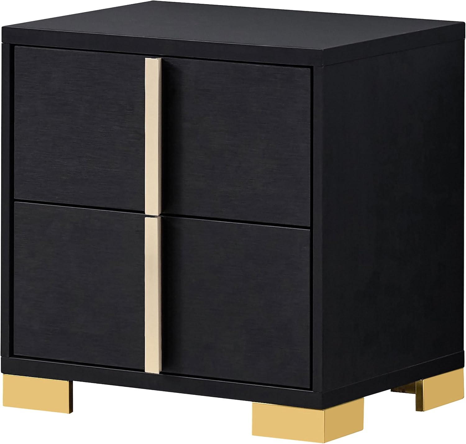Coaster Home Furnishings Marceline Contemporary Wood 2-Drawer Bedroom Nightstand Bedside Table Organizer Unit Black 222832