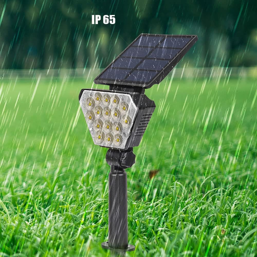Solar Lawn Light, LED Outdoor IP65 Waterproof High-Brightness Tree Garden Light, Floor/Wall-Mounted Dual-Purpose Solar Spotlight 205LM (Daylight White)