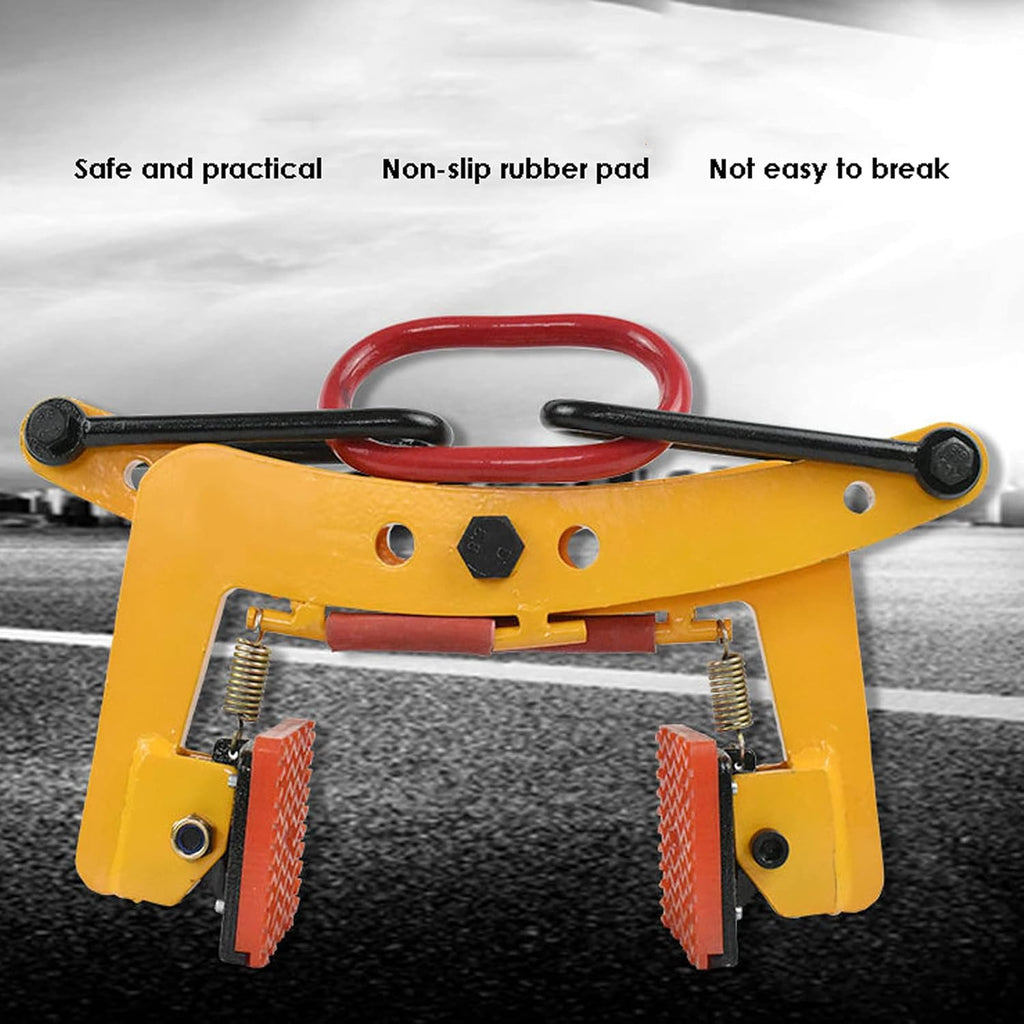 Adjustable Beam Lifting Clamps - Heavy-Duty Vertical Steel Plate Pliers, 6' Jaw Opening, Ideal for Roadside Stone and Curb Lifting, Perfect for Construction and D