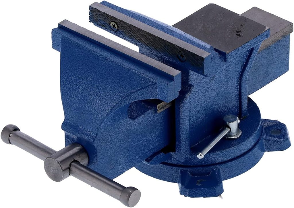 Bench Vise Heavy Duty 6 Inch Swivel Base Tabletop with Anvil Premium Metal Locking Clamp for Milling Machines Mechanical Maintenance Drilling