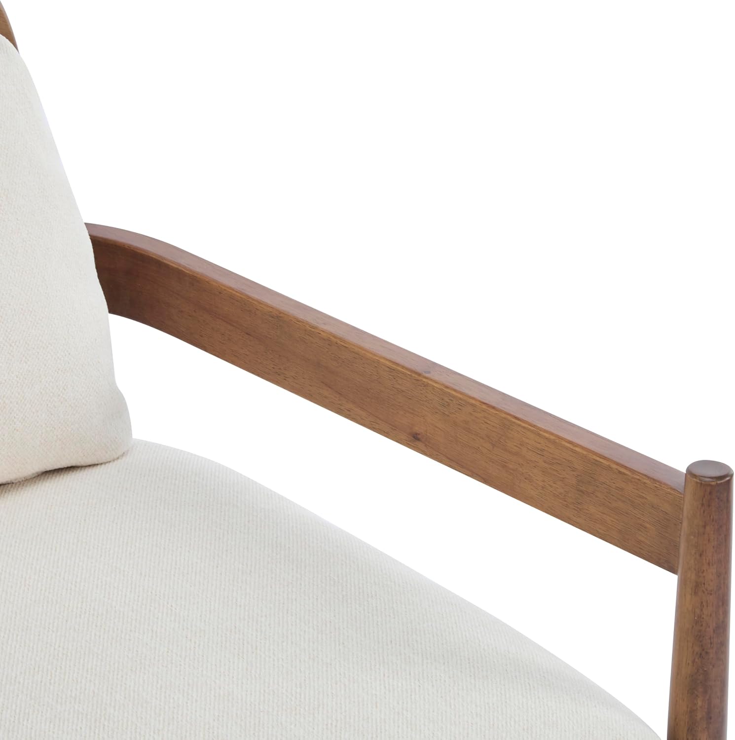 Christopher Knight Home Nadine Modern Club Chair Set of 2 with Cushion, Wooden Living Room Accent Chair with Rattan Open Back, Bedroom Comfy Reading Chair, Beige+Light Brown