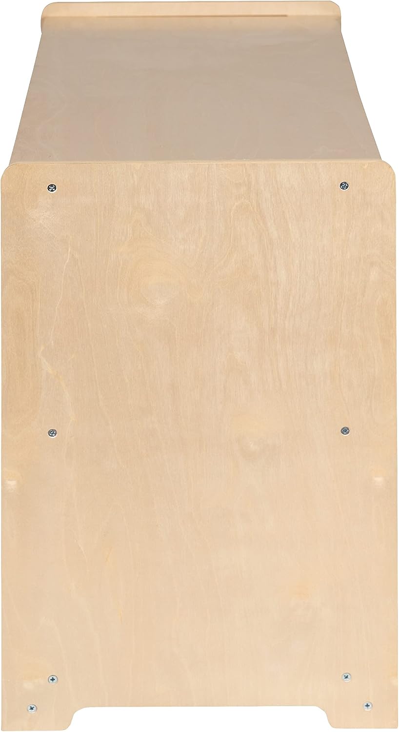 Flash Furniture Hercules Wooden 2 Section School Classroom Storage Cabinet for Commercial or Home Use - Safe, Kid Friendly Design - 24'H x 36'L (Natural)
