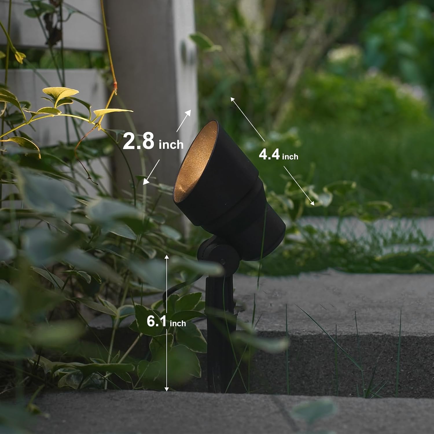 GOODSMANN Landscape Lighting Kits Low Voltage Spot Lights 8PK Landscape Flood Light 3W LED 200 Lumen Metal Landscape Lights 12V AC Tree Lights 3000K Warm White with Replaceable Bulbs Cable Connectors