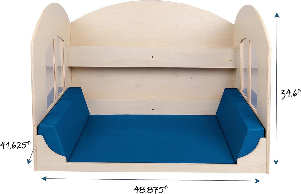 Children's Factory Children's Factory Value Line Reading Nook, Kids Bookshelf, Toddler Bookshelf Reading Nook, Blue