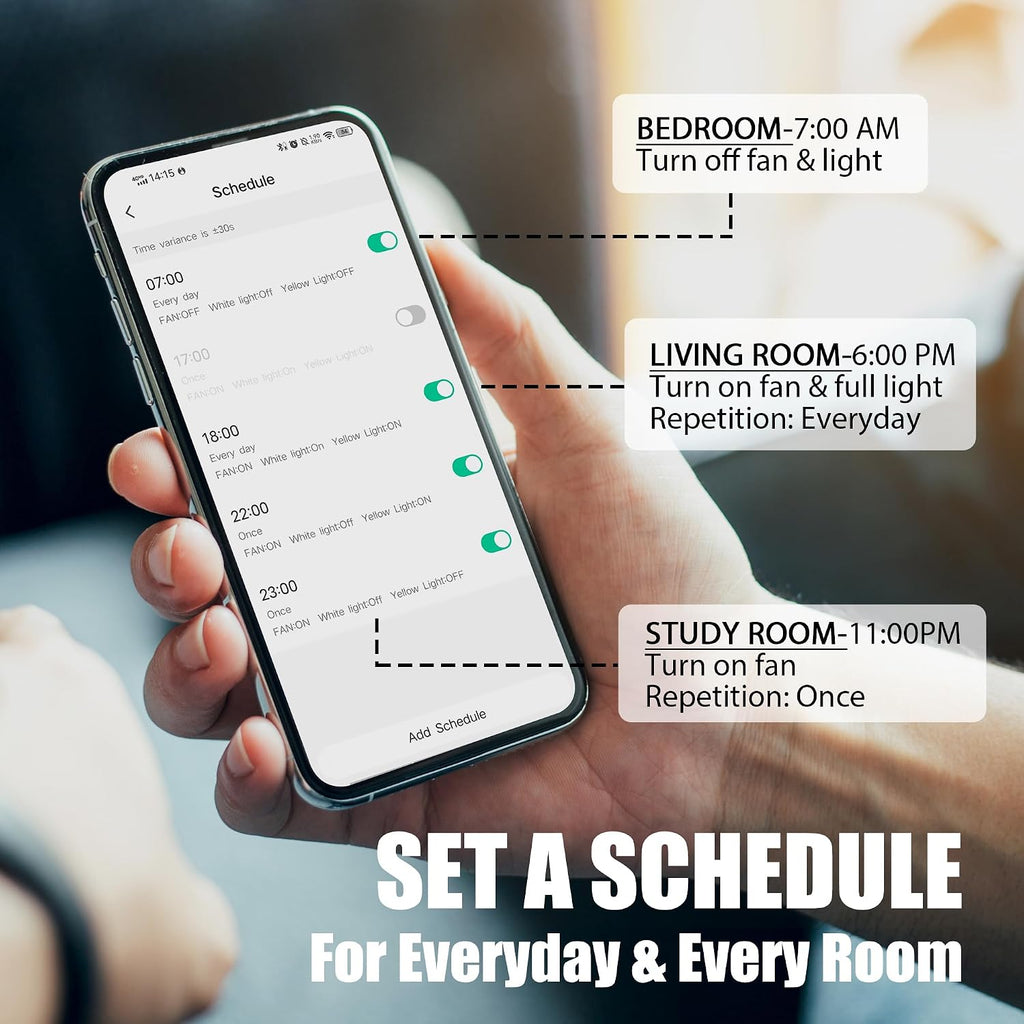 CEME 52' Smart Black Ceiling Fan with Lights, 5000 CFM High Velocity Outdoor Indoor Flush Mount Ceiling Fan, 10-Speed DC Motor, Siri Alexa App Control, 1%-100% Dimmable, 5 Wood Blades for Patio Porch