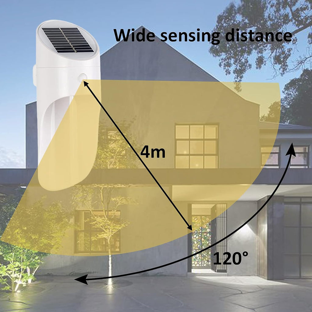 Outdoor Solar Wall Lights with Motion Sensor Weatherproof IP65 Outside Wall Lamps LED Warm White 3000K Wall Sconces for Garden