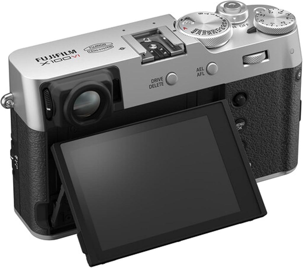 FUJIFILM X100VI Digital Camera (Silver) + 64GB Exteme Memory +120 Led Fill Light +Lense +Filters + Tulip+ Case + Tripod + Stabilizing Grip + Software Pack +More (Content Bundle)