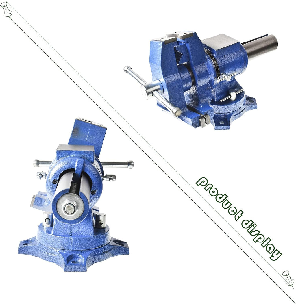 6 Inch Multipurpose Vise 360 Degree Rotation Clamp on Vise with Swivel Base Heavy Duty Multi-Jaw Vise Bench Vise Fit for Household Industry Multifunctional Clamping and Fixing
