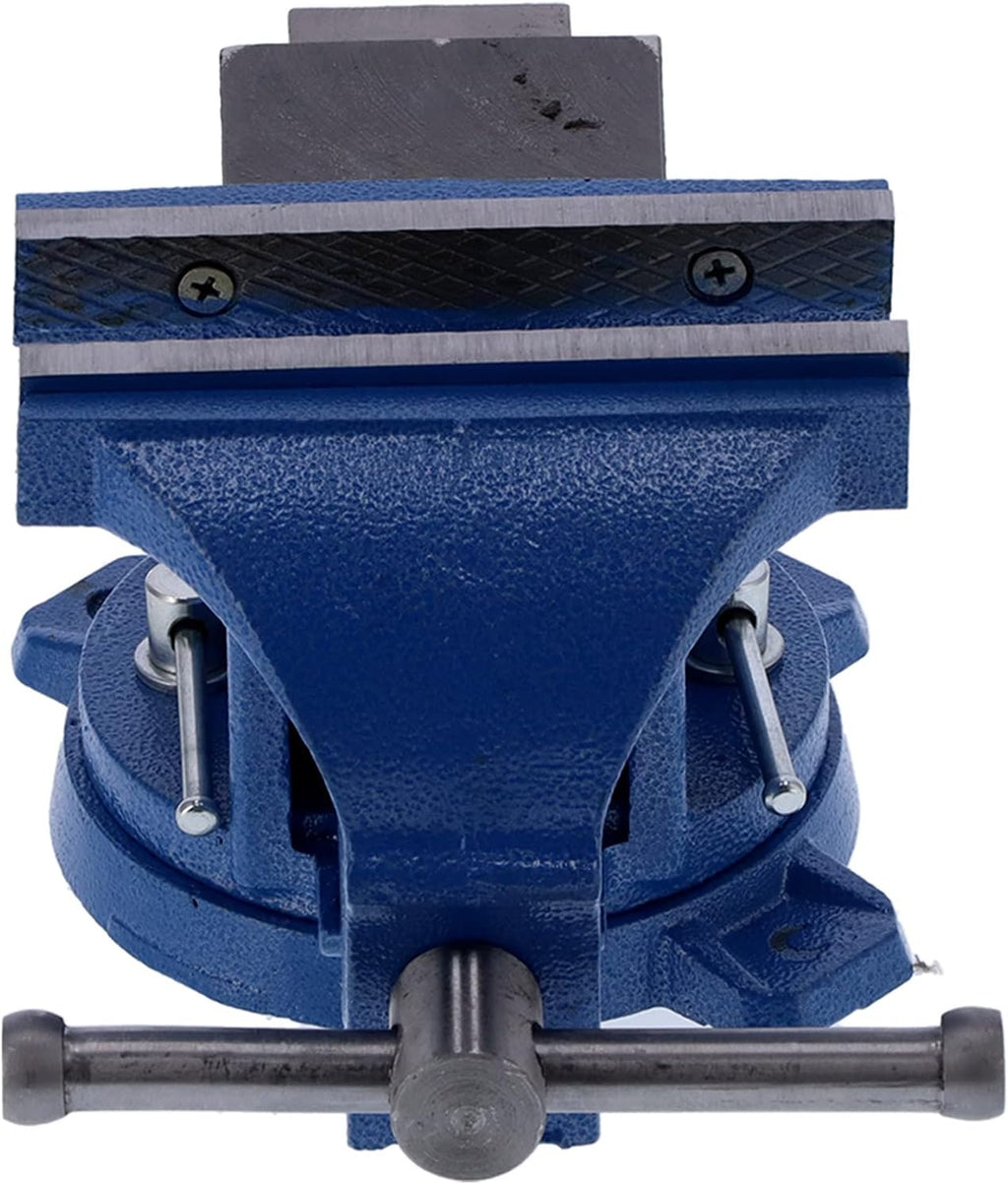 Bench Vise Heavy Duty 6 Inch Swivel Base Tabletop with Anvil Premium Metal Locking Clamp for Milling Machines Mechanical Maintenance Drilling