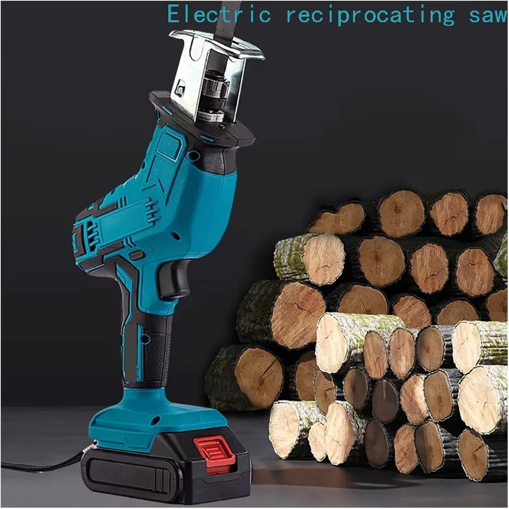 Cordless Circular Saw, Cordless Electric Reciprocating Saw Wood Metal Cutting Lithium Battery Saber Portable Power Tool (No Battery),for Woodworking, Stone