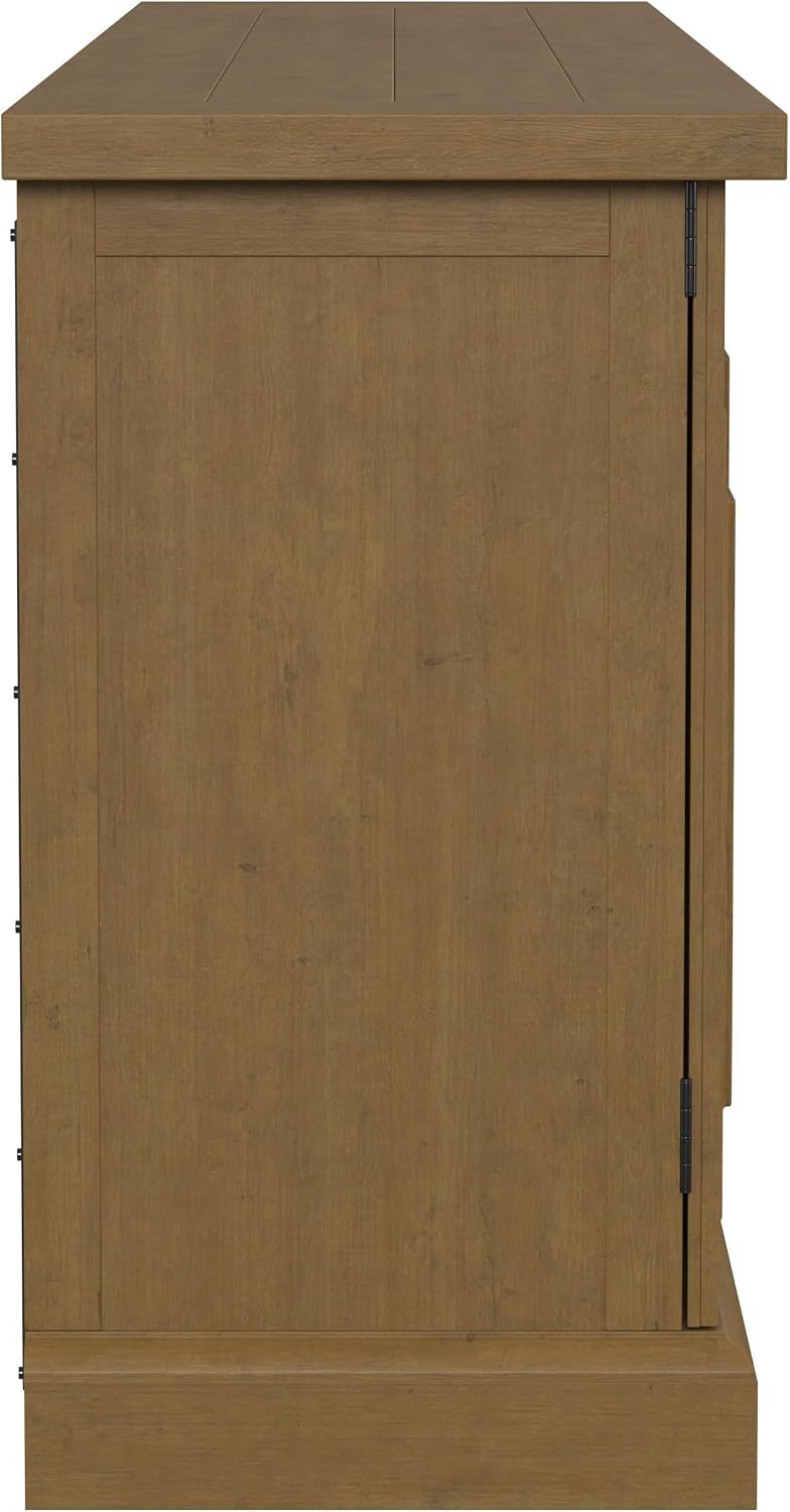 Coaster Home Furnishings - Florence - 4-Doors Solid Wood Buffet Storage Cabinet - Sideboard with Drawers - Dining Room & Kitchen Storage - Rustic Honey - 180205