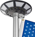 Solar Flag Pole Light – Super Bright Outdoor LED Flagpole Light for 15-25 Ft Flag Poles, Solar-Powered, Dusk to Dawn, 4200LM, 266 LEDs, Flagpole Lights Outdoor Solar Powered (Black)
