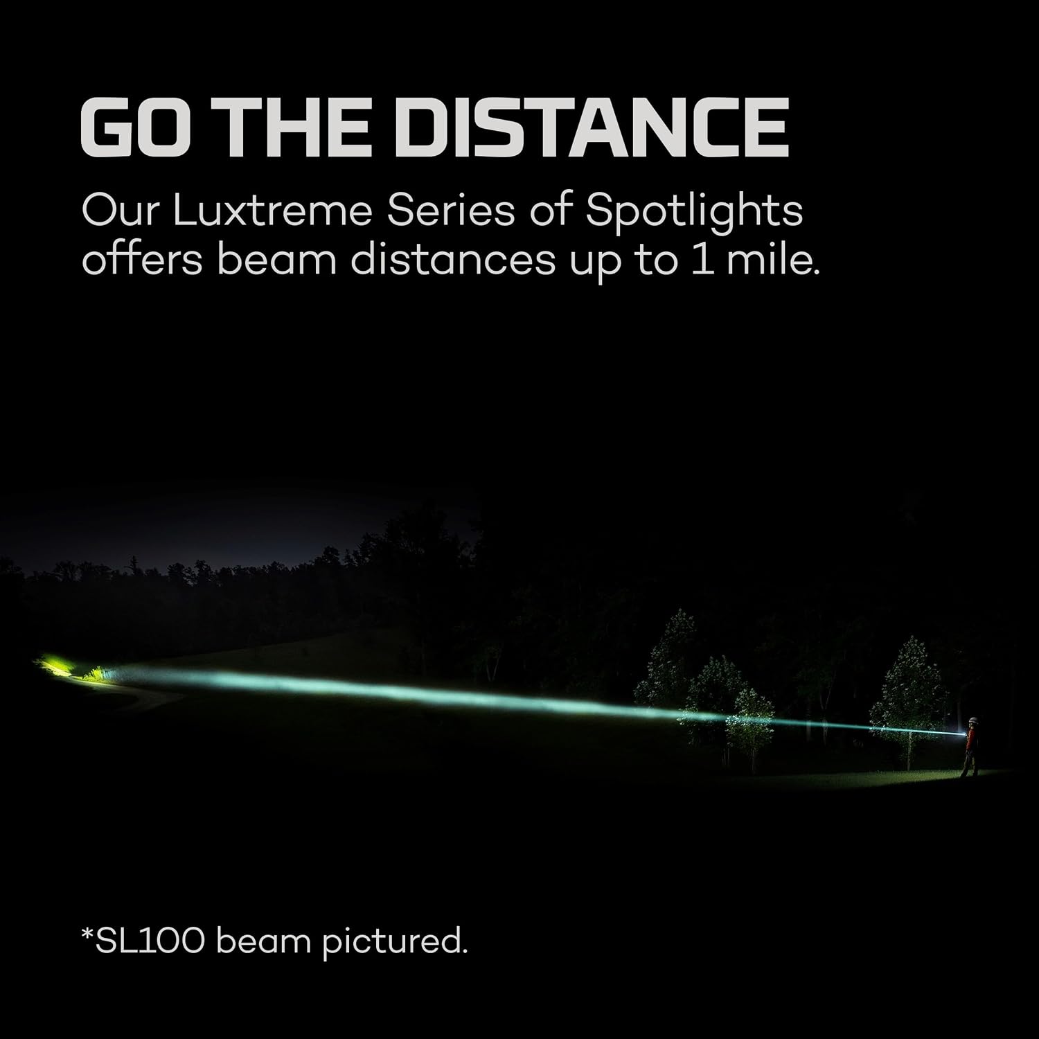 NEBO Luxtreme Rechargeable Spotlight with Durable Anodized Aircraft-Grade Aluminum, USB Charging Cable and Batteries Included, Available in 1 Mile and 1/4 Mile Beam