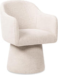 Jennifer Taylor Home Marcy Swivel Upholstered Dining Arm Chair, Simple Gray Chenille