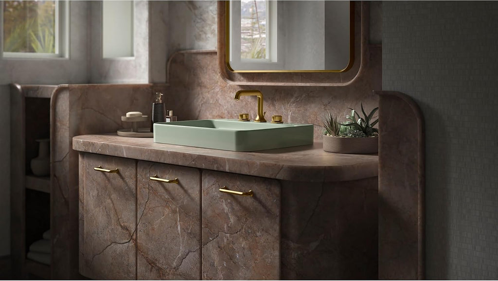 Kohler Essential 30 in. W x 45 in. H Rectangular Framed Wall Mount Bathroom Vanity Mirror in Matte Black
