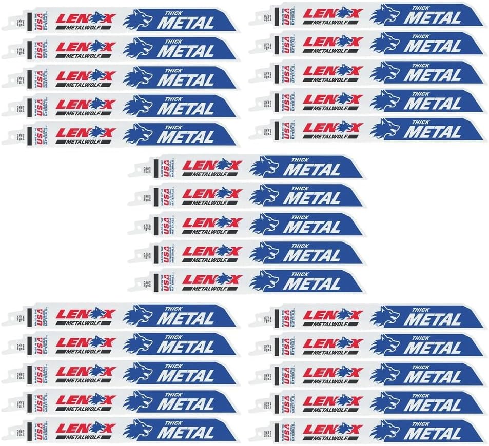 LENOX Tools LAZER Metal Cutting Reciprocating Saw Blade, Bi-Metal, 9-inch, 14 TPI, 25/PK
