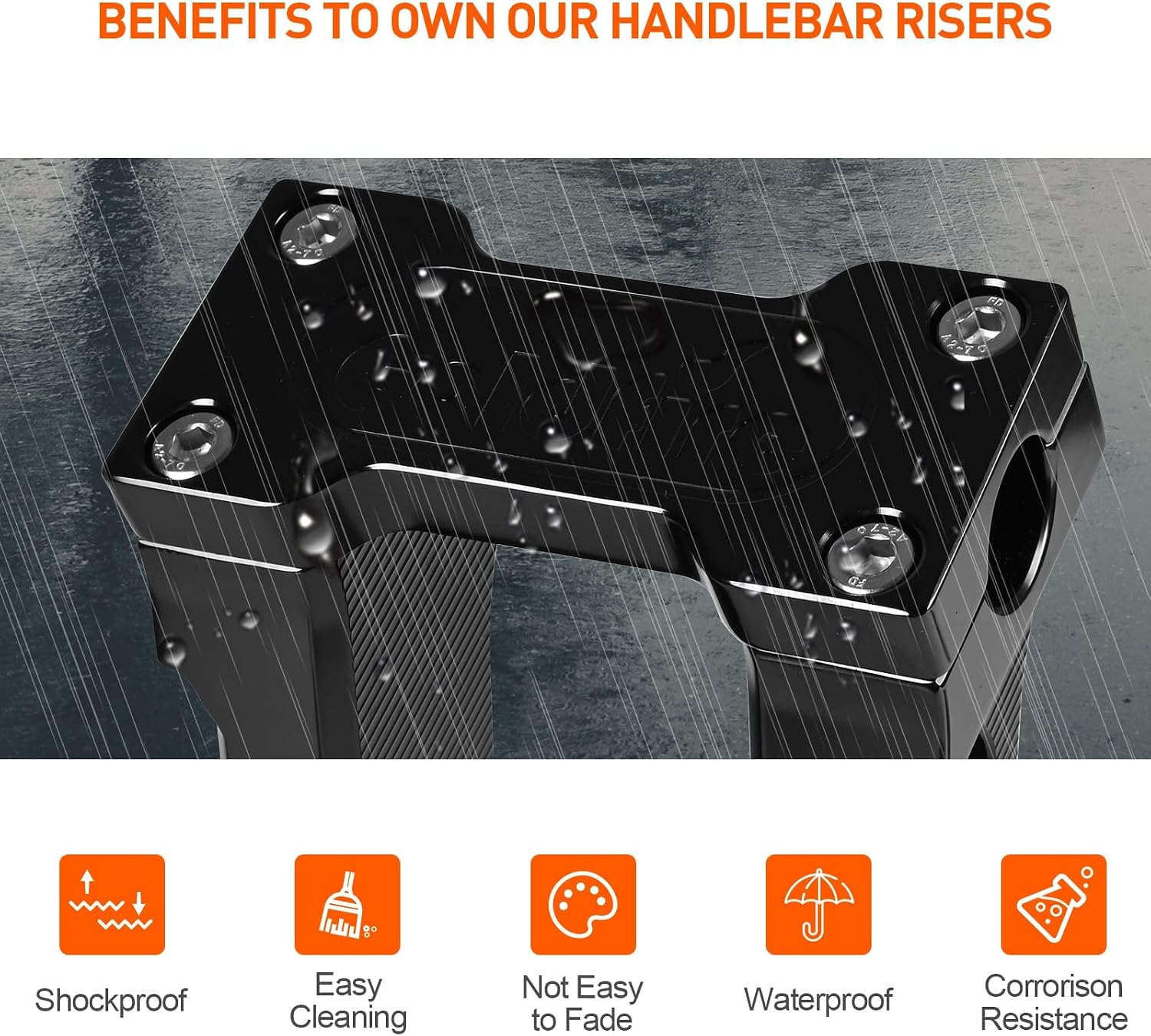Aluminum CNC straight-type universal handle lift frame, suitable for Harley, Dyna Softail Sportster low rider models, Fat Street Bob FLSL FXBB FXBR FXLRST models (6inch)