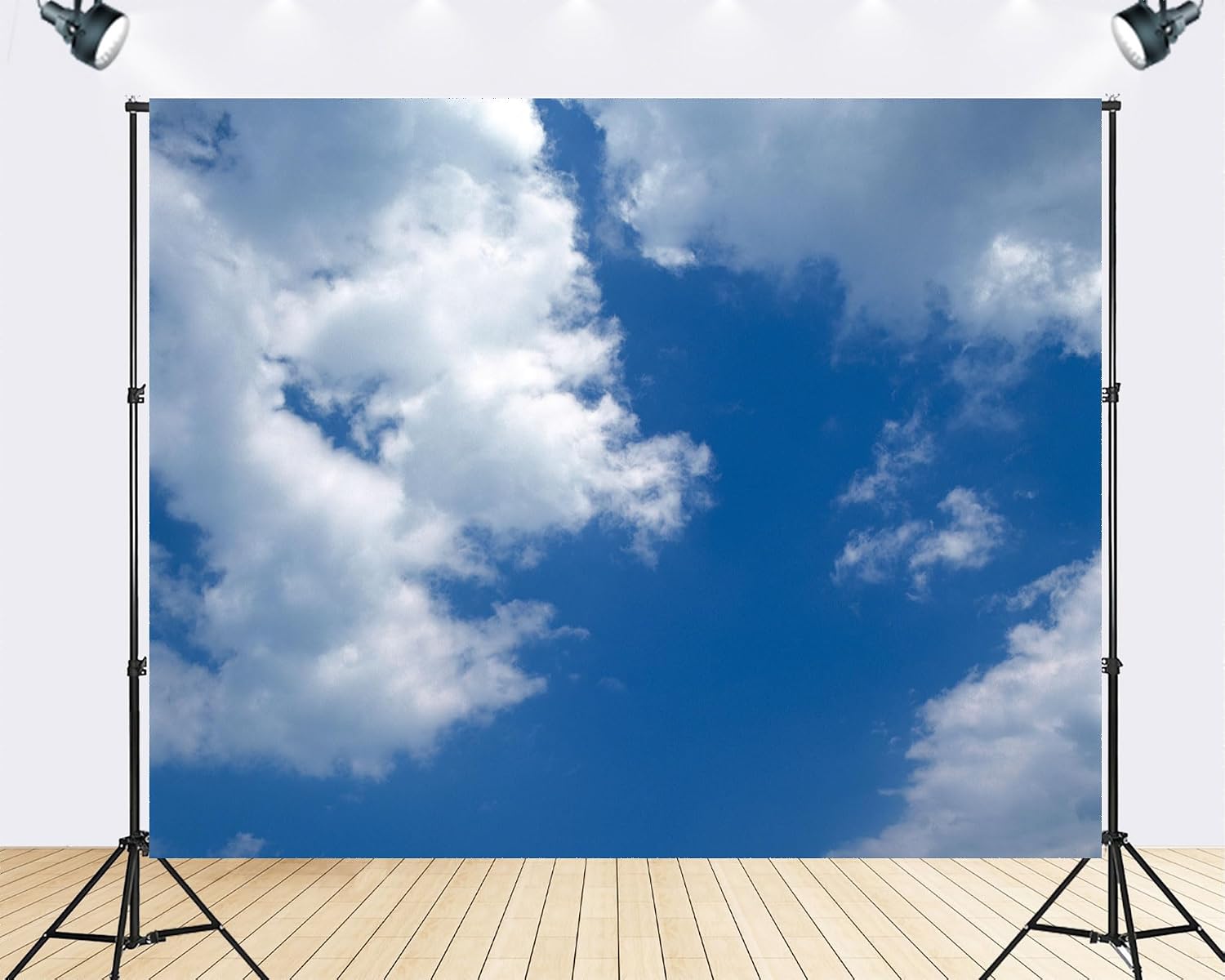 Trykid 20x10ft Blue Sky White Clouds Backdrop Clear Sky Clouds Natural Scenery Photography Background Newborn Baby Shower Wedding Birthday Party Decoration Photo Studio Prop Fabric