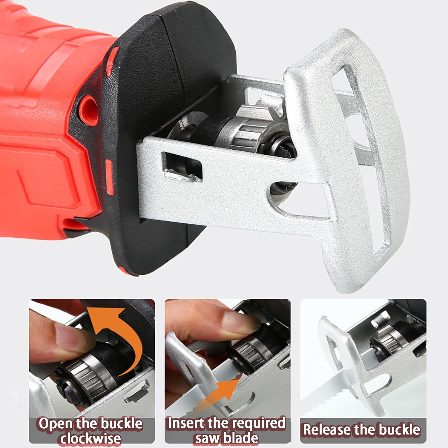 Cordless Reciprocating Saws - Compact Saw W Battery&Charger, Variable Speed, 4 Saw Blades, Tool-Free Blade Change Ideal For Metal,Wood Cutting Pruning (One battery)