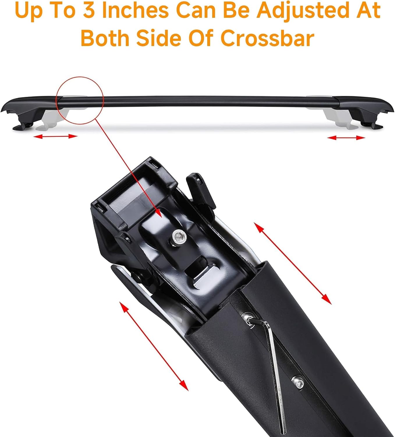 Autekcomma Heavy Duty Roof Rack Crossbars Replacement for 2007-2026 Toyota 4Runner,Anti-Corrosion,Aircraft Aluminum Black Matte with Anti-Theft Locks (ONLY FIT Original EXISTING Side Rail)