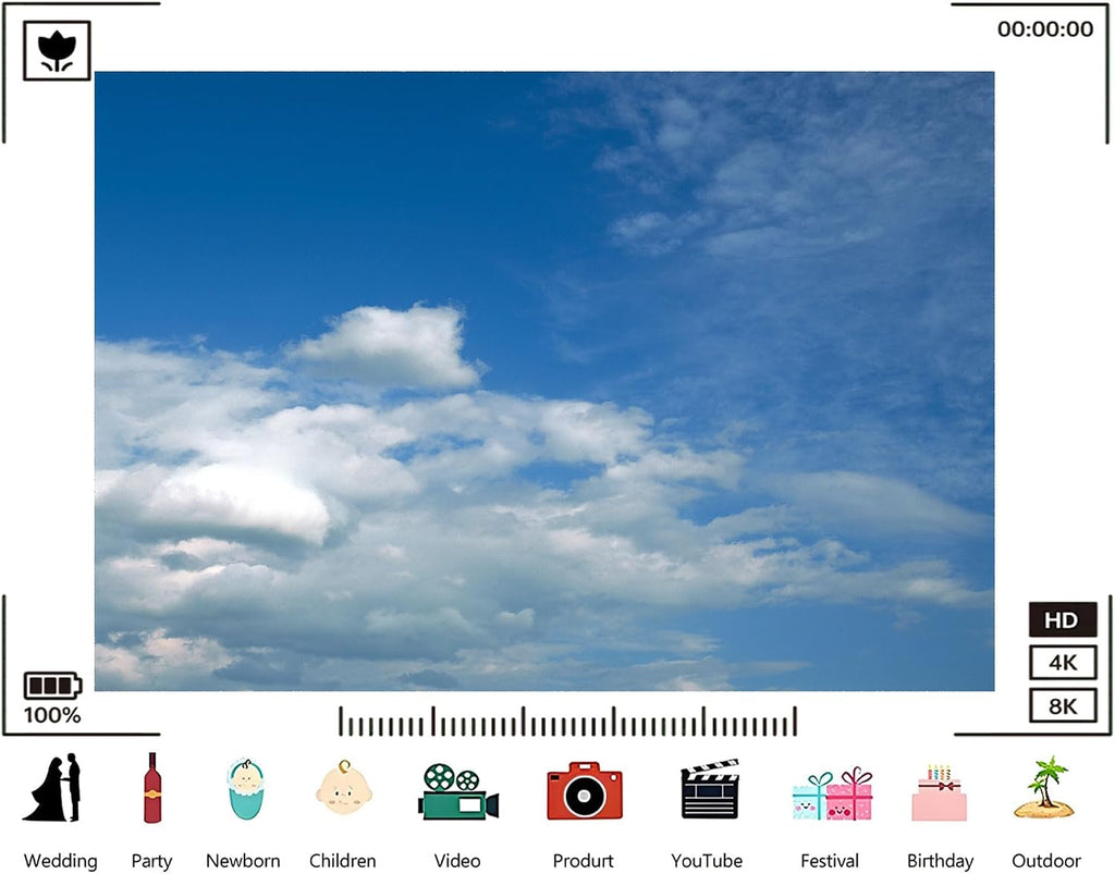 Trykid 20x10ft Blue Sky White Clouds Backdrop Natural Scenery Sunshine Clear Sky Clouds Photography Background Baby Shower Newborn Baptism Wedding Birthday Party Decoration Studio Prop