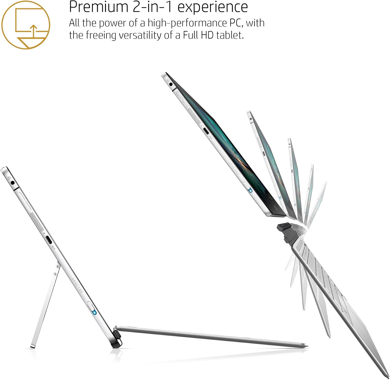HP Spectre X2 Detachable 12-a008nr (Intel Core M3-6Y30DC, 4GB RAM, 128GB SSD, Touch Screen) with Windows 10