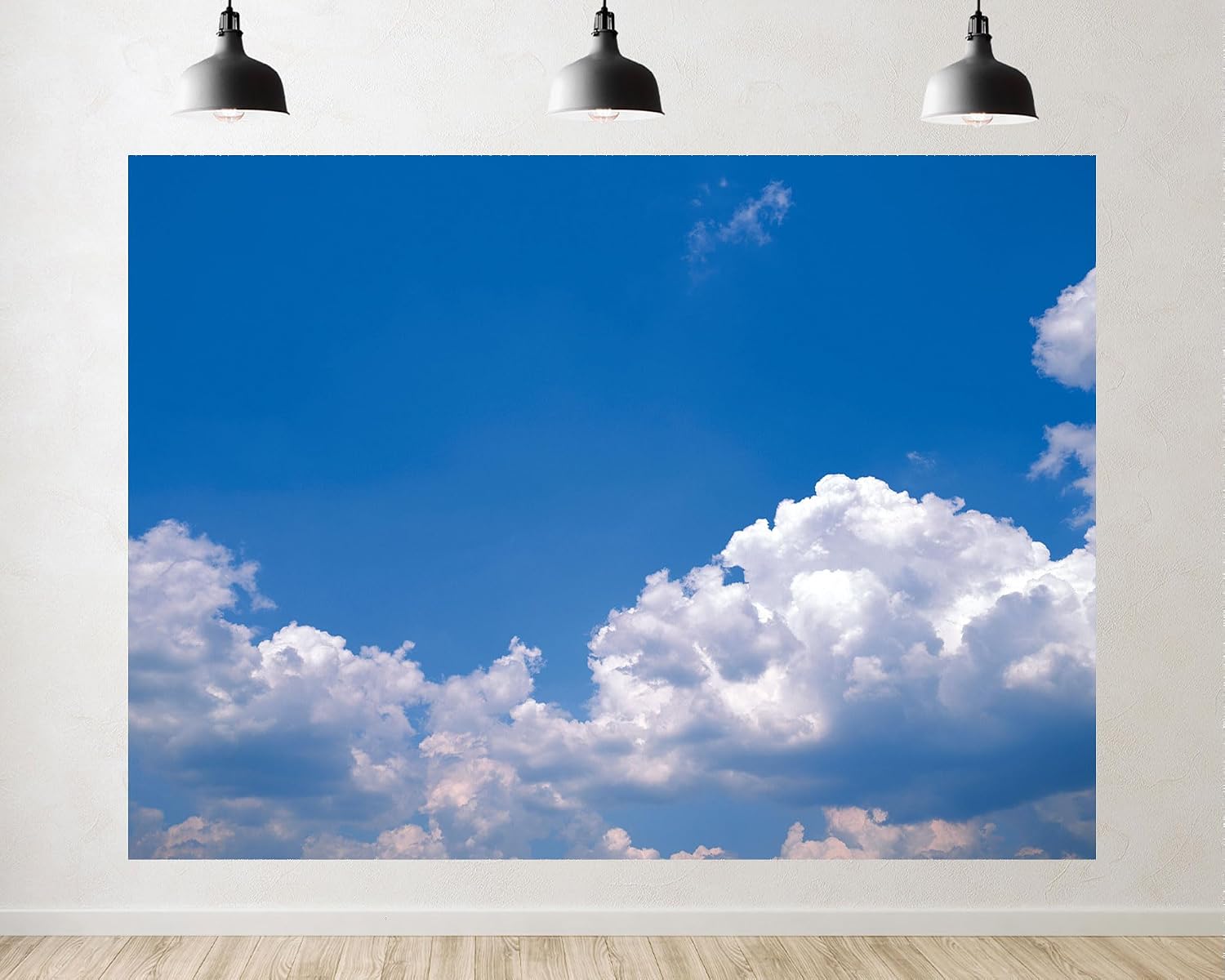 Trykid 20x10ft Blue Sky White Clouds Backdrop Clear Sky Clouds Natural Scenery Photography Background Newborn Baptism Baby Shower Wedding Birthday Party Decoration Studio Fabric
