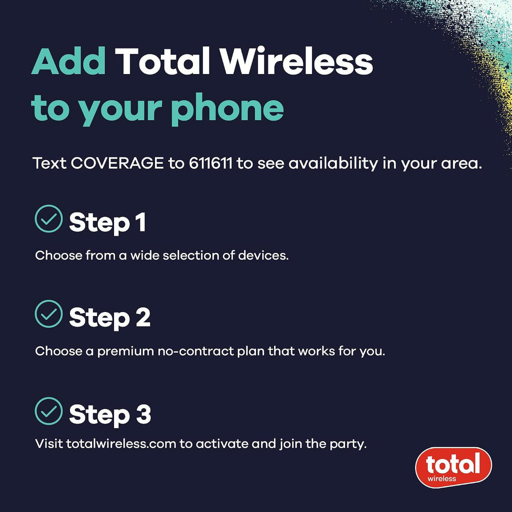 total wireless Samsung A15 5G Locked Prepaid Smartphone, 64GB, Black - Includes $55 Unlimited Talk, Text, & Data 30-Day Plan Upon Activation