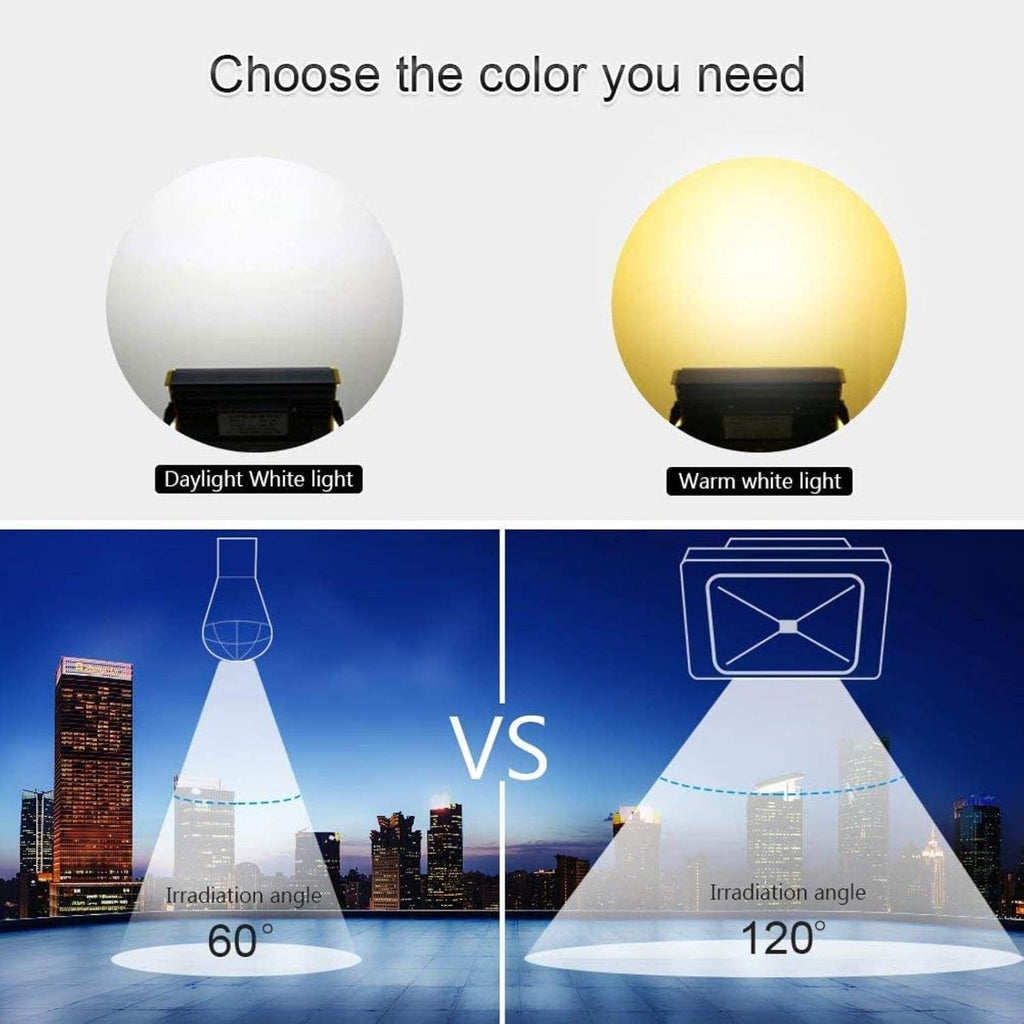 Solar Flood Lights Floodlight,50W Warm White LED Floodlight, Outdoor Wall Spotlight, 5000Lm,Spotlight for Garden, Garage, Ip67 Waterproof