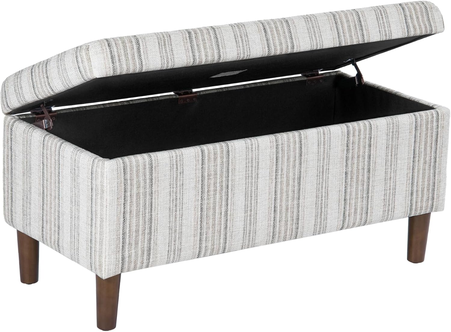 HomePop Malmo 36' Storage Bench - Gray Striped Pattern