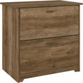 Bush Home Cabot 2 Drawer Lateral File Cabinet in Reclaimed Pine, Home Office Chest for Letter, Legal, and A4-size Document Storage