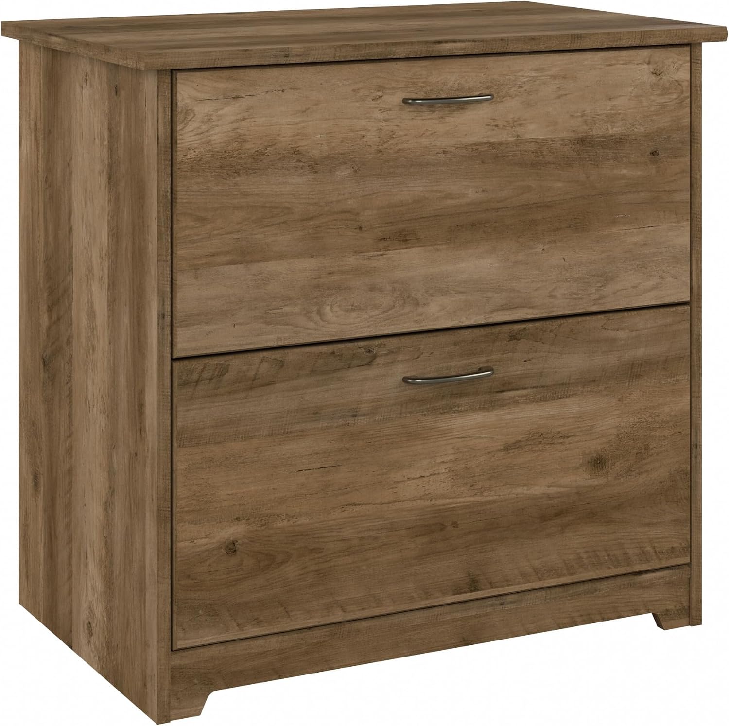 Bush Home Cabot 2 Drawer Lateral File Cabinet in Reclaimed Pine, Home Office Chest for Letter, Legal, and A4-size Document Storage