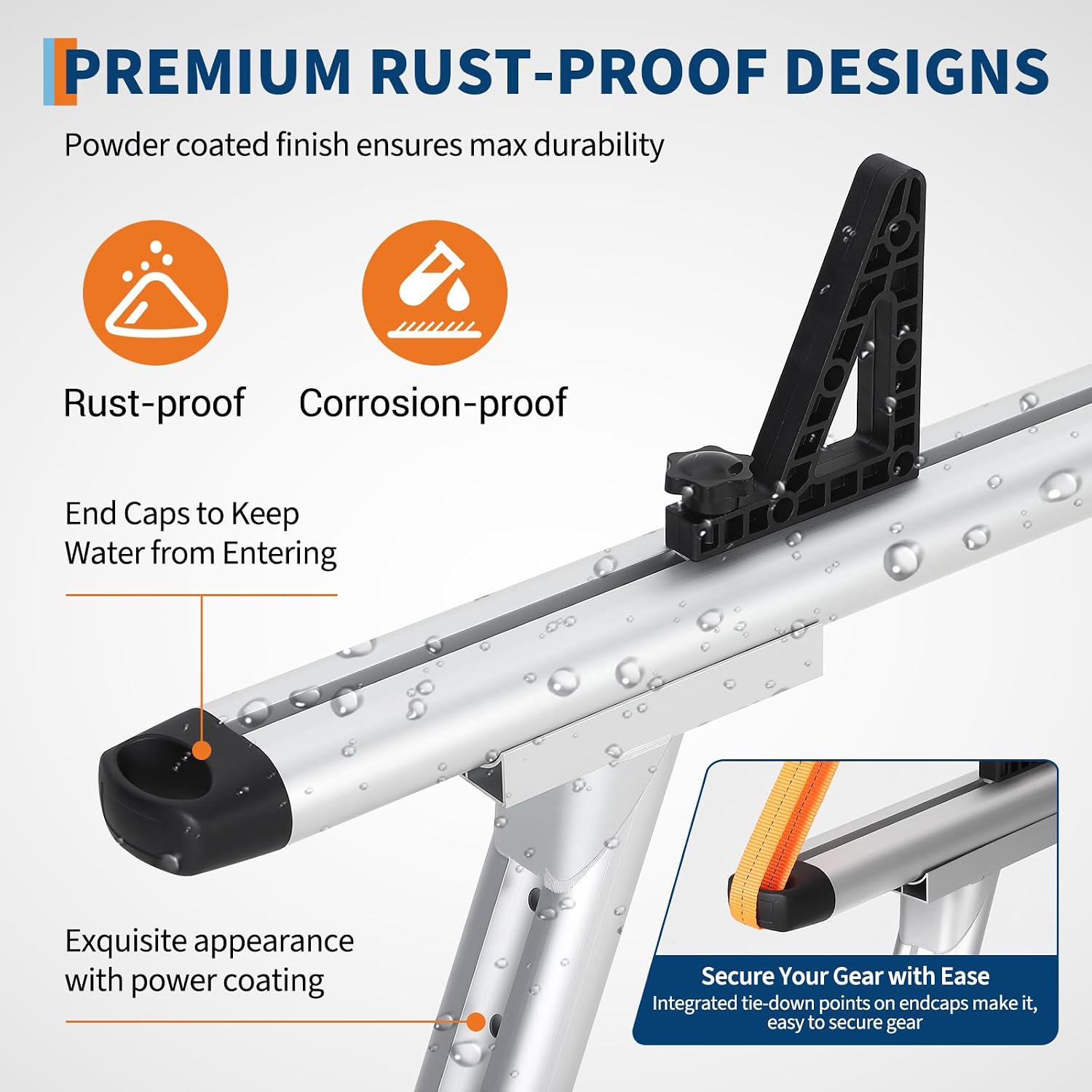 Adjustable Aluminum Truck Ladder Rack 35.4–71 in, 800 LB Heavy-Duty Pickup Bed Cargo System with Drilling Mount for Kayak, Surfboard, Lumber & Work Equipment - Silver