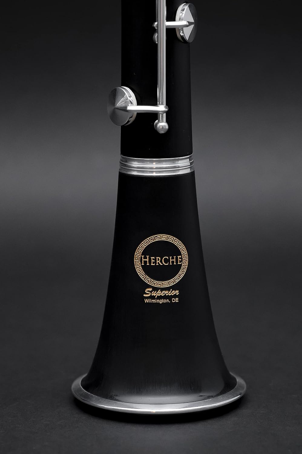Herche Clarinet Bb Superior X5 - Upgraded - Educator Approved - Intermediate - ABS Resin - Silver-Plated Nickel-Silver Keys - Free Service Plan