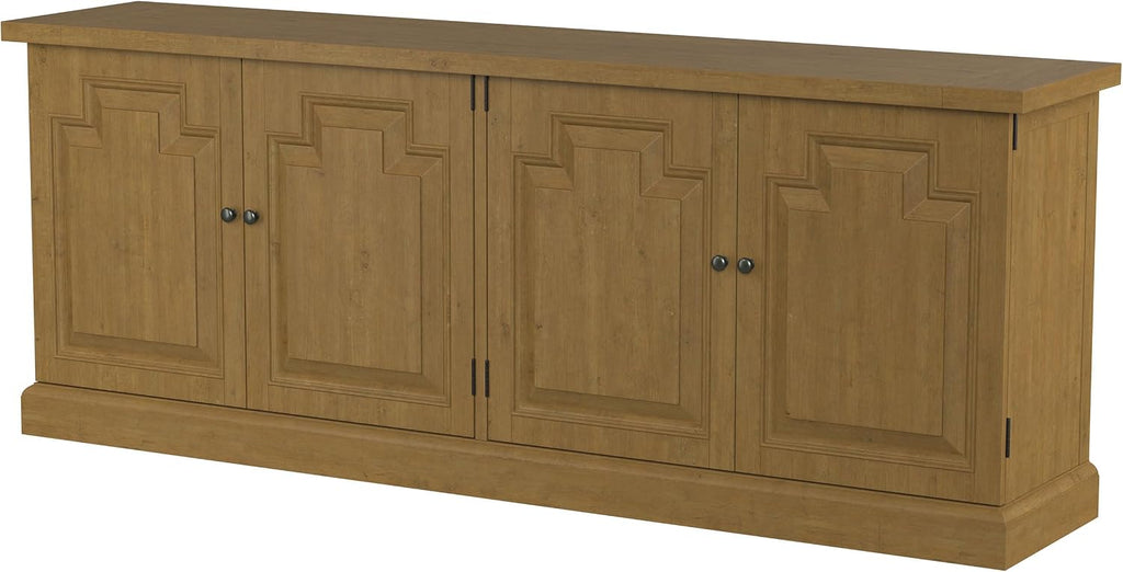 Coaster Home Furnishings - Florence - 4-Doors Solid Wood Buffet Storage Cabinet - Sideboard with Drawers - Dining Room & Kitchen Storage - Rustic Honey - 180205