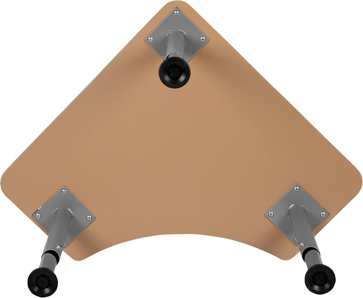 Flash Furniture Triangular Natural Collaborative Student Desk (Adjustable from 22.3' to 34') - Home and Classroom