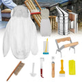 Professional Beehive Tools 11 Pieces, Beekeeping Starter kit with Large case, Essential Beehive Supplies for Beekeepers