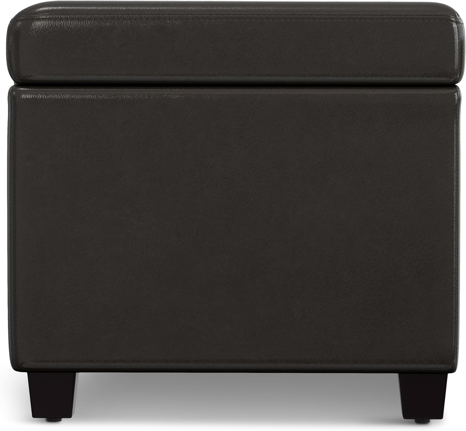 SIMPLIHOME Avalon Extra Large Storage Ottoman Bench - 54 inch Wide Upholstered Vegan Leather Rectangular Lift-Top Ottoman in Tanners Brown, Contemporary Bench for Living Room with Hidden Storage