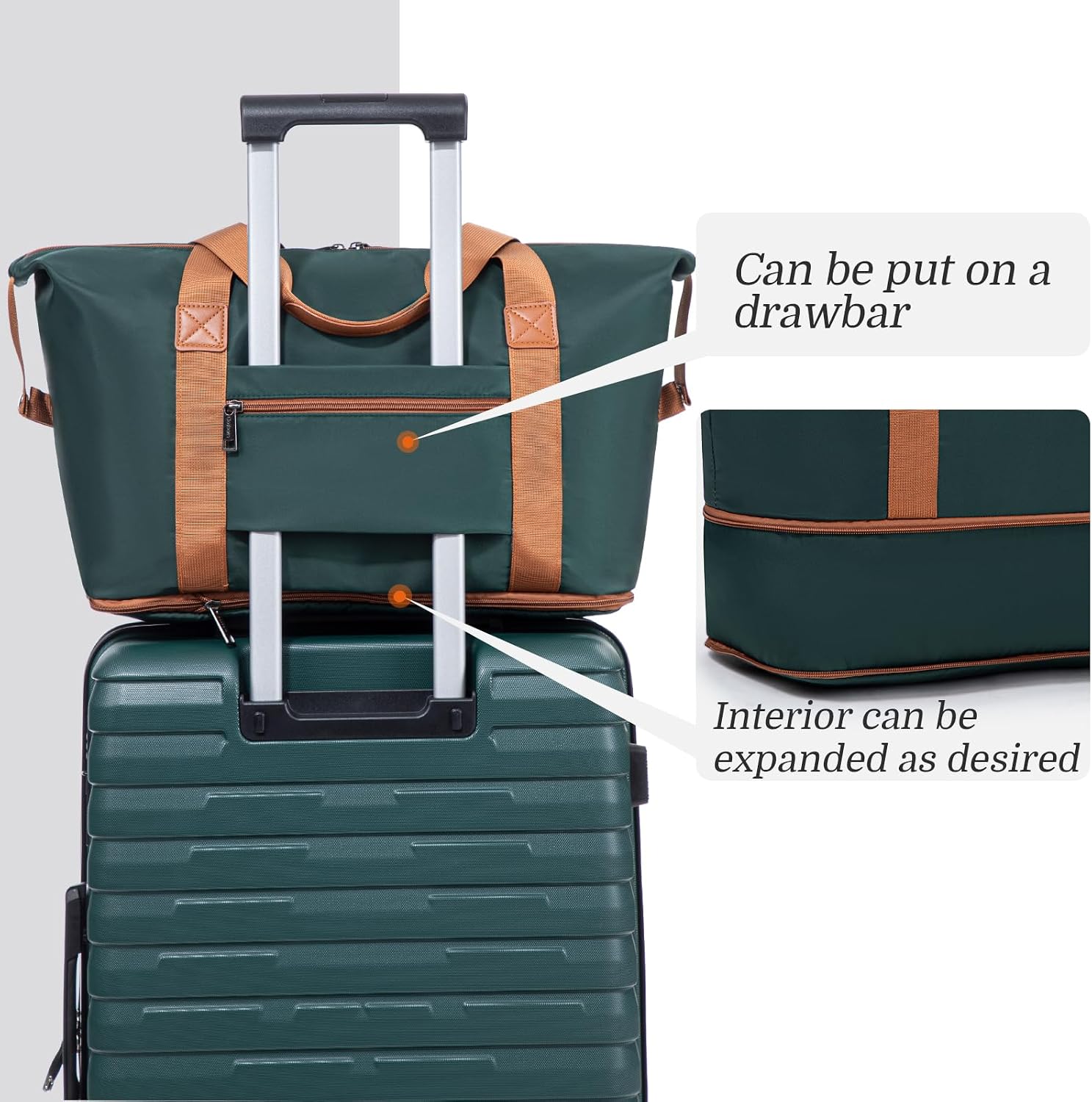 Cosbarn Luggage Sets 5 Piece Suitcases with Wheels, Suitcase Set ABS Hard Case Luggage with Lock Spinner Wheels Durable Travel Luggage