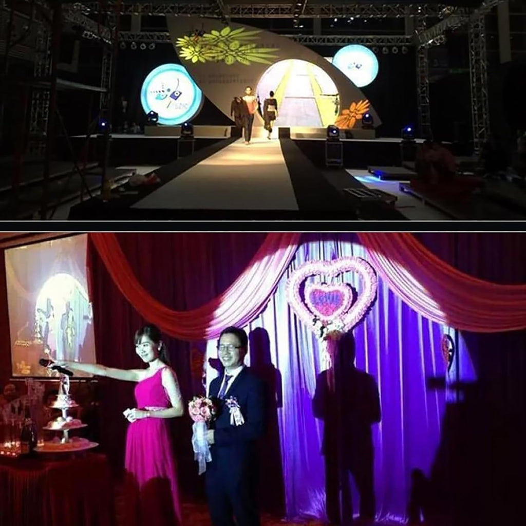 200W LED Stage Spotlight, Black, Modern Style, Floor Mount, Manual Control, Adjustable Aperture, 24V DC, 1A, 1 Light Source