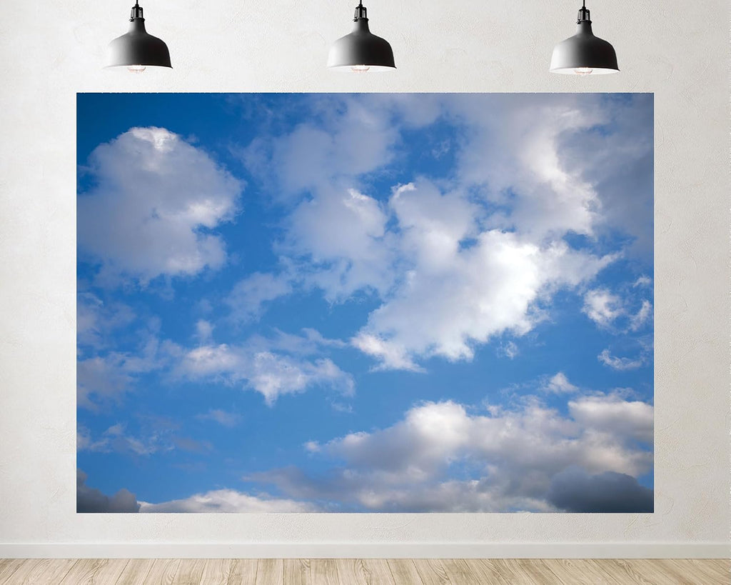 Trykid 20x10ft Blue Sky White Clouds Backdrop Natural Scenery Photography Background Clear Sky Clouds Baby Shower Newborn Wedding Birthday Party Decoration Photo Studio Prop Fabric