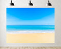 Trykid 20x10ft Turquoise Beach Golden Sand Backdrop Clear Blue Sky Gentle Wave Photography Background Honeymoon Getaway Summer Bash Tapestry Party Decoration Photo Studio Prop Fabric