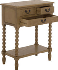 SAFAVIEH Furniture - Athena 3-Drawer Console Table - Desert Brown - Solid Wood - Farmhouse Classic Design - Ideal for Entryway, Living Room, Hallway, 23.5' W x 13' D x 29.5' H (CNS5703F)