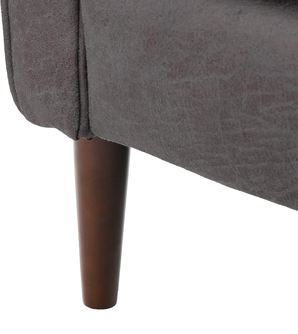 Christopher Knight Home Mervynn Mid-Century Modern Microfiber Recliner, Slate / Dark Espresso