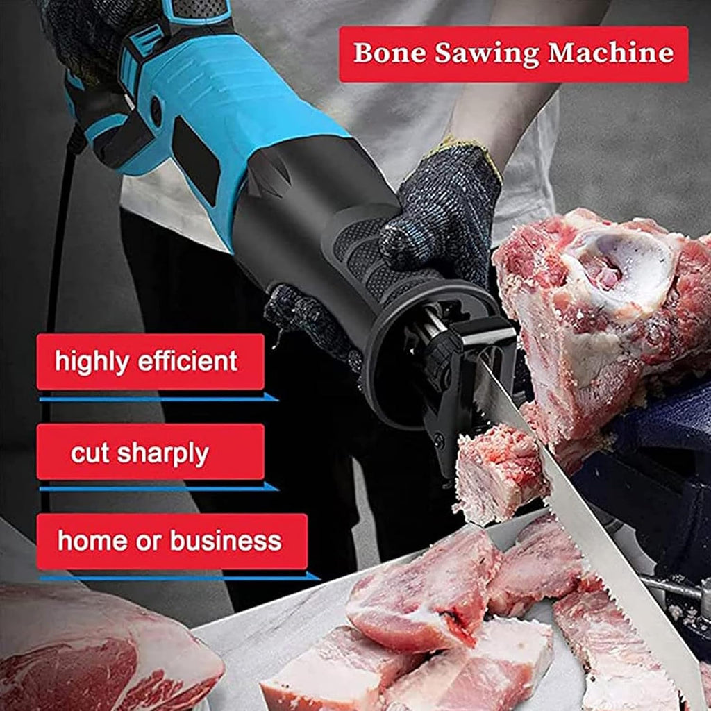 Cordless Bone Saw Machine, Cordless Reciprocating Saw, Butcher Cutting Machine with Rechargeable Battery, Multifunctional Reciprocating Saw for Cutting Meat Bones Bacon P,1300W