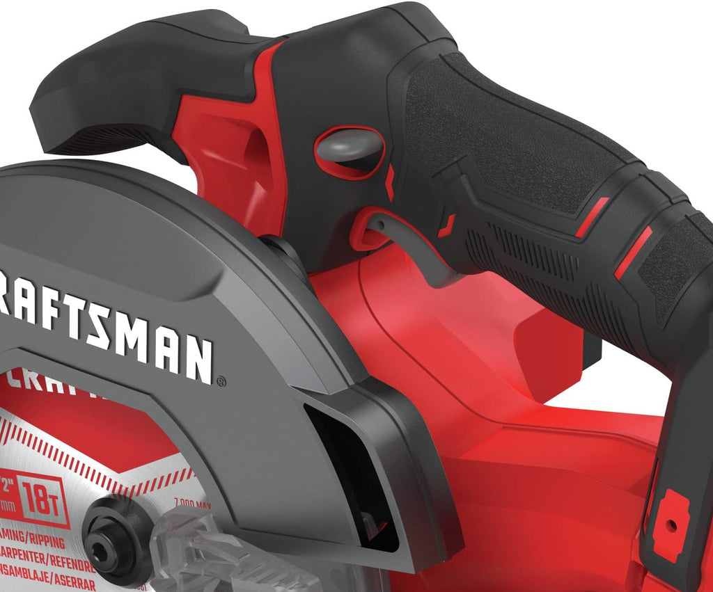 CRAFTSMAN V20 Cordless Circular Saw Kit, 6-1/2 inch, Battery and Charger Included (CMCS500M1)