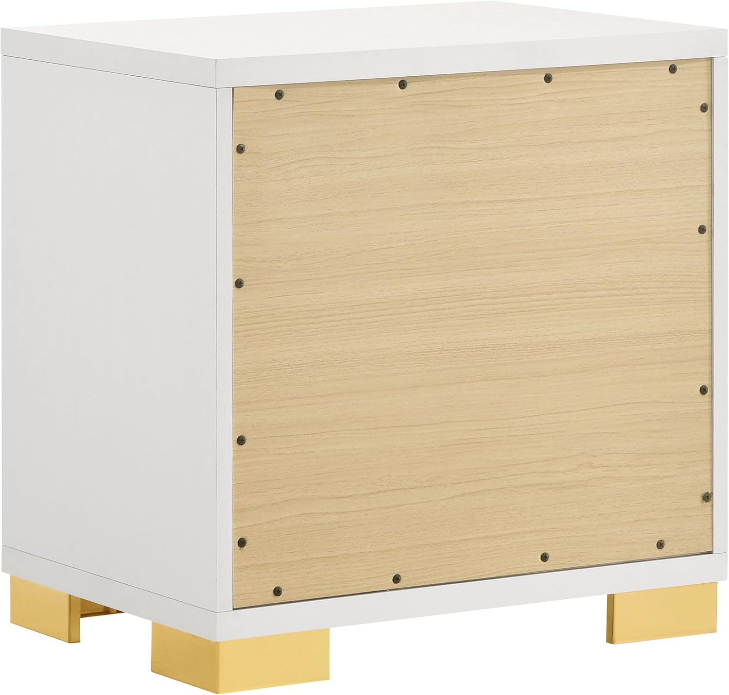 Coaster Home Furnishings Marceline Contemporary Wood 2-Drawer Bedroom Nightstand Bedside Table Organizer Unit White 222932